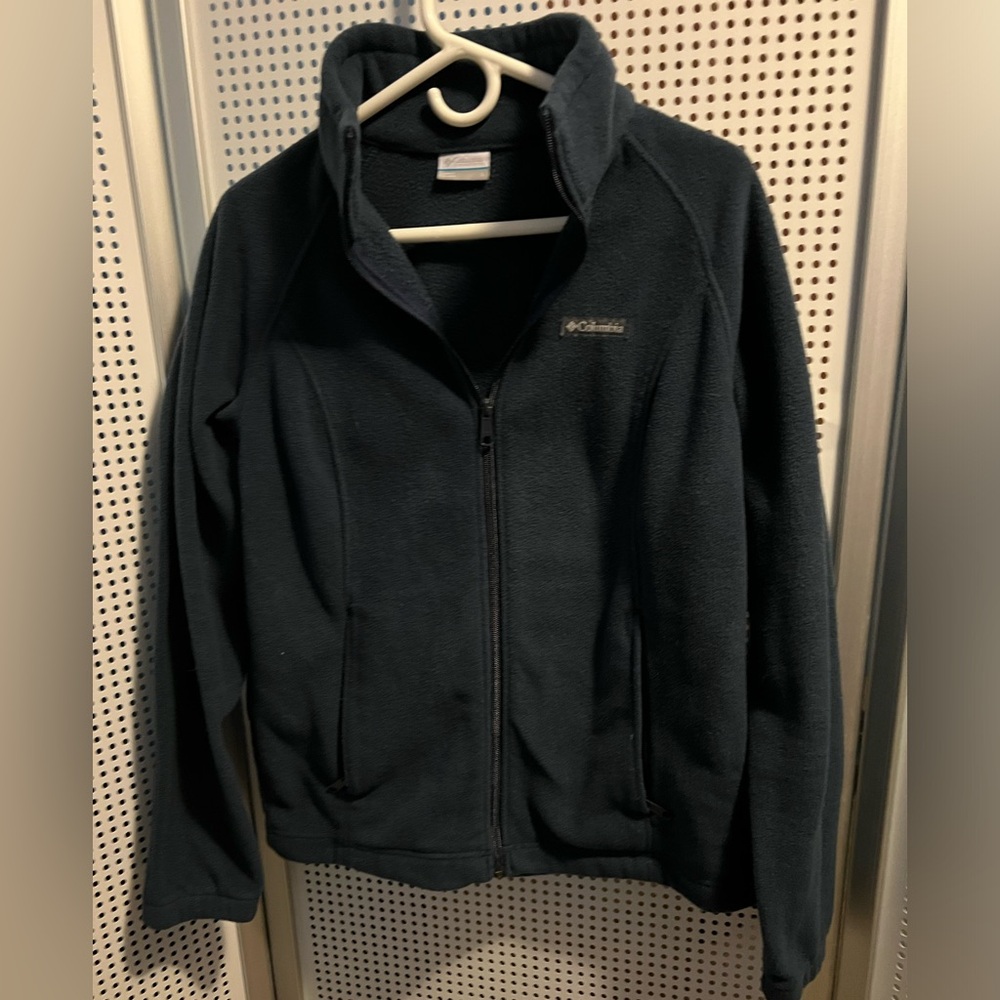 Women’s Columbia Benton Springs full zip fleece jacket, Size L, Navy #46 - Picture 1 of 4